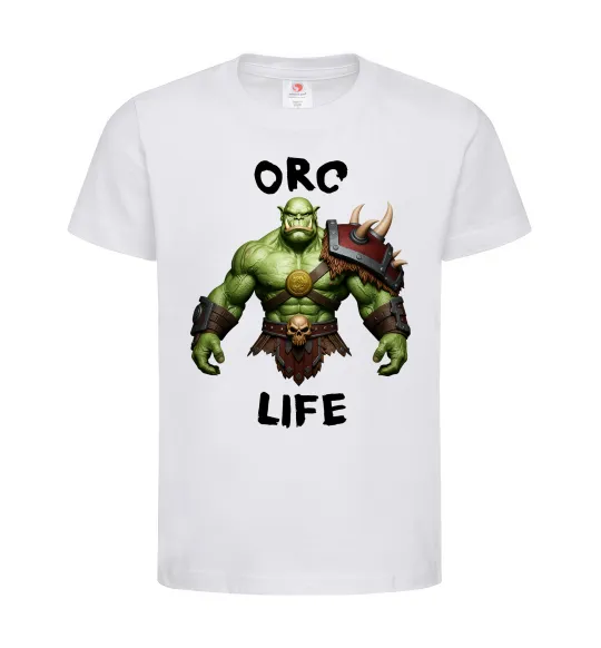 Дитяча футболка Warcraft Orc Life Білий фото