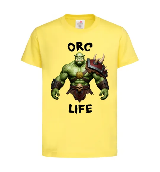 Дитяча футболка Warcraft Orc Life Лимонний фото
