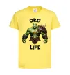 Дитяча футболка Warcraft Orc Life Лимонний фото