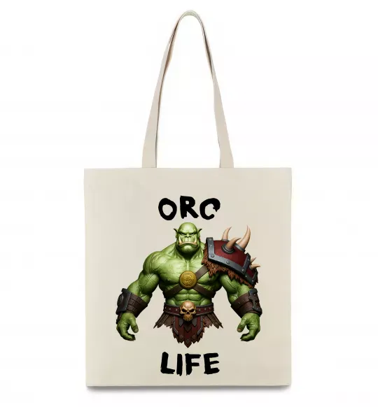 Еко-сумка Warcraft Orc Life Бежевий фото