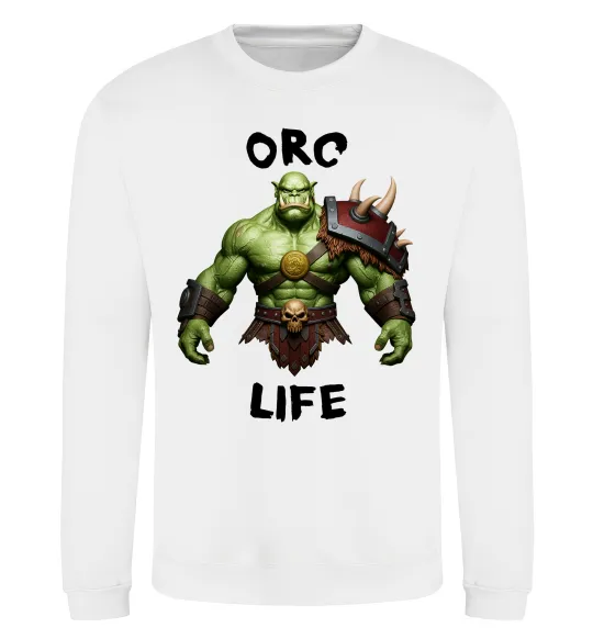 Світшот Warcraft Orc Life Білий фото