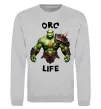Світшот Warcraft Orc Life Сірий меланж фото