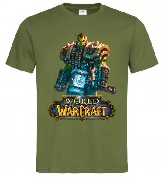 Чоловіча футболка World of Warcraft Orc Оливковий фото