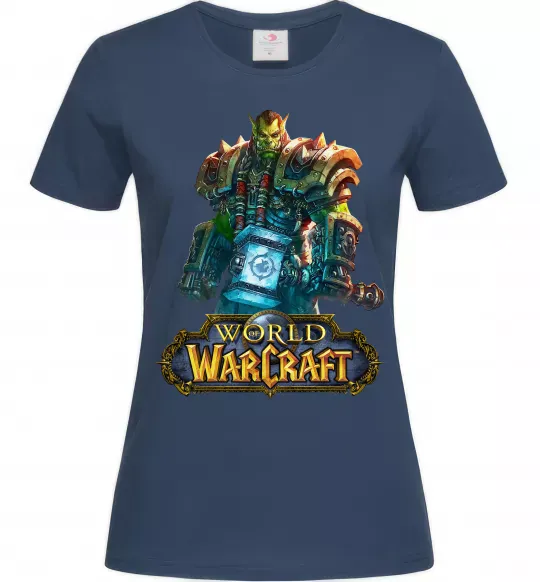 Жіноча футболка World of Warcraft Orc Темно-синій фото