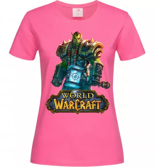 Жіноча футболка World of Warcraft Orc Яскраво-рожевий фото