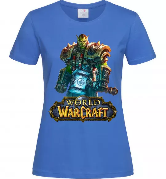 Жіноча футболка World of Warcraft Orc Яскраво-синій фото