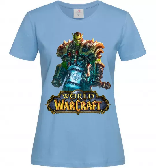 Жіноча футболка World of Warcraft Orc Блакитний фото