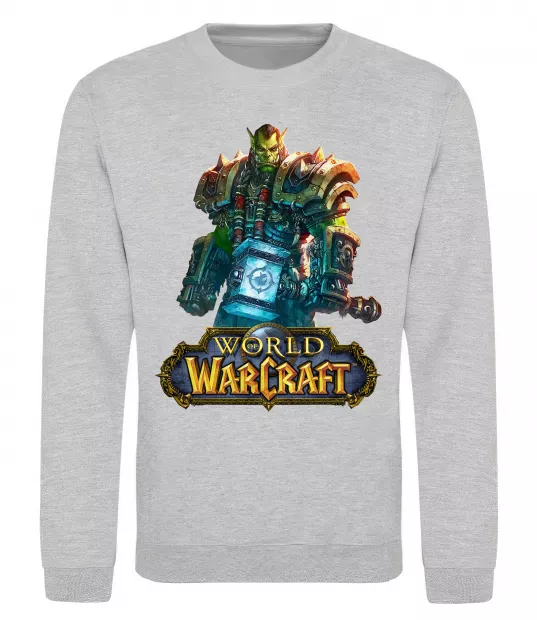 Світшот World of Warcraft Orc Сірий меланж фото