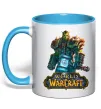 Чашка з кольоровою ручкою World of Warcraft Orc Блакитний фото