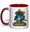 Чашка з кольоровою ручкою World of Warcraft Orc Червоний фото