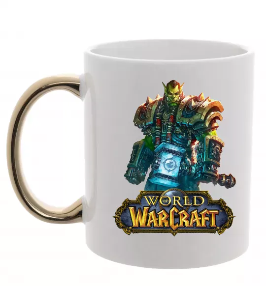 Чашка з кольоровою ручкою World of Warcraft Orc Золото фото