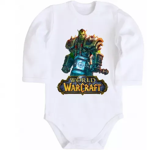 Детский боди World of Warcraft Orc Белый фото