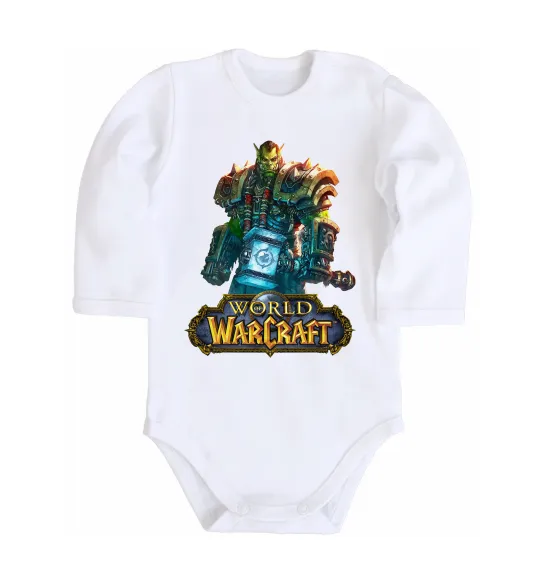 Детский боди World of Warcraft Orc Белый фото