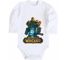 Дитячий бодік Warcraft symbols Білий фото