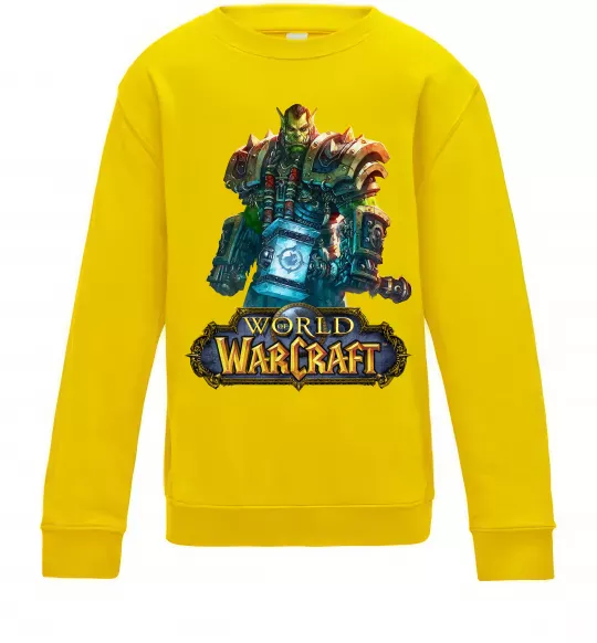 Детский Свитшот World of Warcraft Orc Солнечно желтый фото