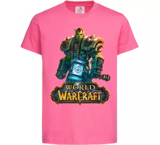 Детская футболка World of Warcraft Orc Ярко-розовый фото