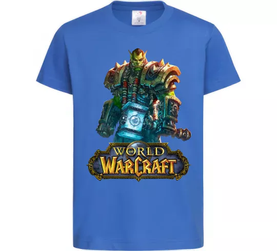 Детская футболка World of Warcraft Orc Ярко-синий фото