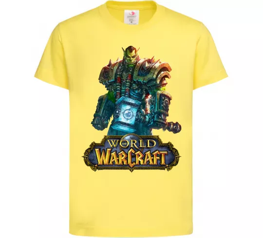 Детская футболка World of Warcraft Orc Лимонный фото