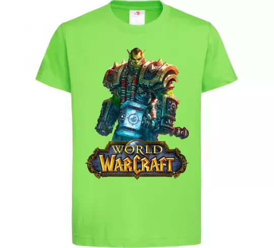Детская футболка World of Warcraft Orc Лаймовый фото