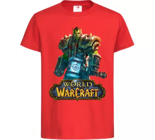 Детская футболка World of Warcraft Orc Красный фото