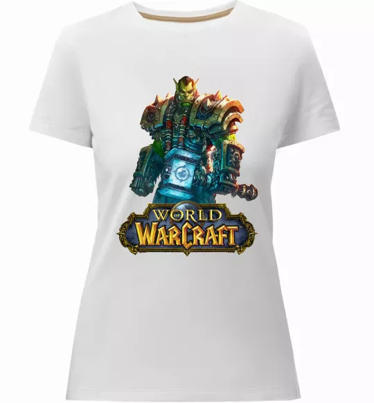 Женская премиум футболка World of Warcraft Orc Белый фото