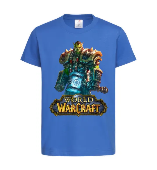 Детская футболка World of Warcraft Orc Ярко-синий фото