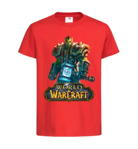 Детская футболка World of Warcraft Orc Красный фото