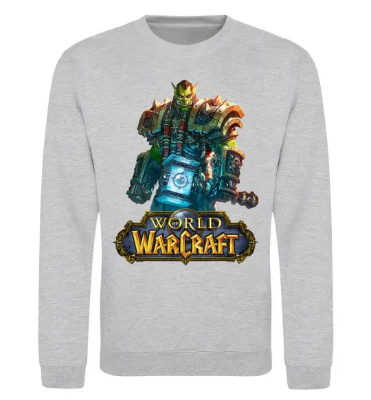 Світшот World of Warcraft Orc Сірий меланж фото