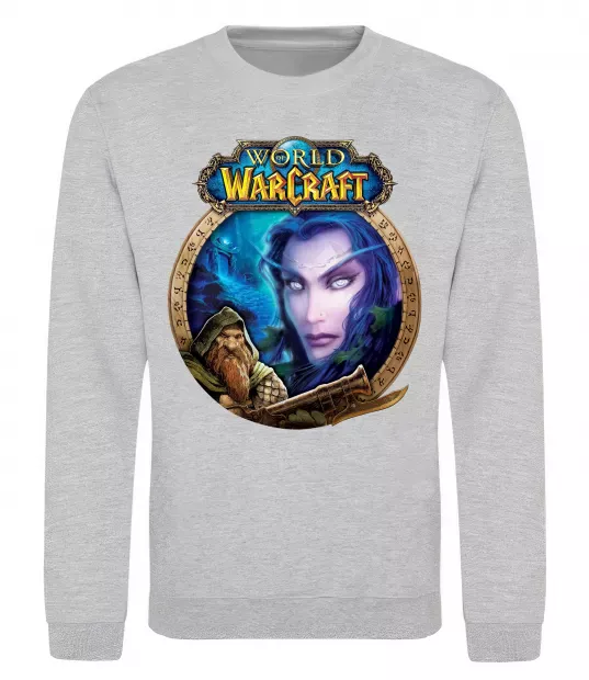 Світшот World of WarCraft WoW Сірий меланж фото