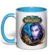Чашка с цветной ручкой World of WarCraft WoW Голубой фото