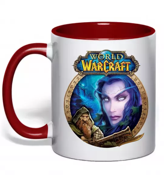 Чашка с цветной ручкой World of WarCraft WoW Красный фото