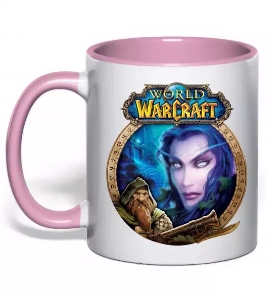 Чашка с цветной ручкой World of WarCraft WoW Нежно розовый фото