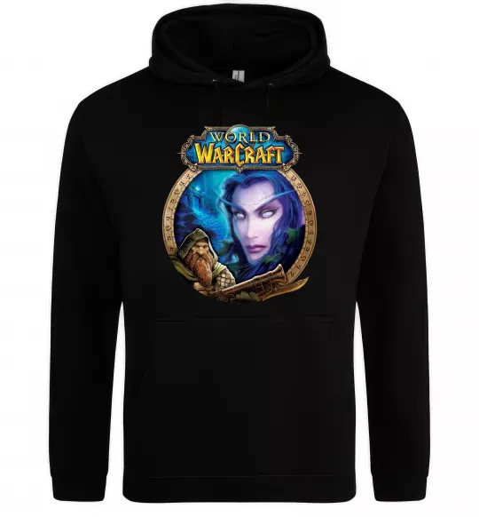 Мужская толстовка (худи) World of WarCraft WoW Черный фото