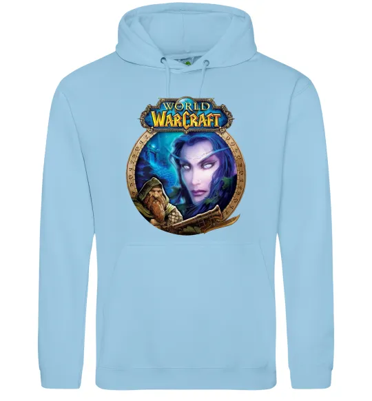 Чоловіча толстовка (худі) World of WarCraft WoW Блакитний фото