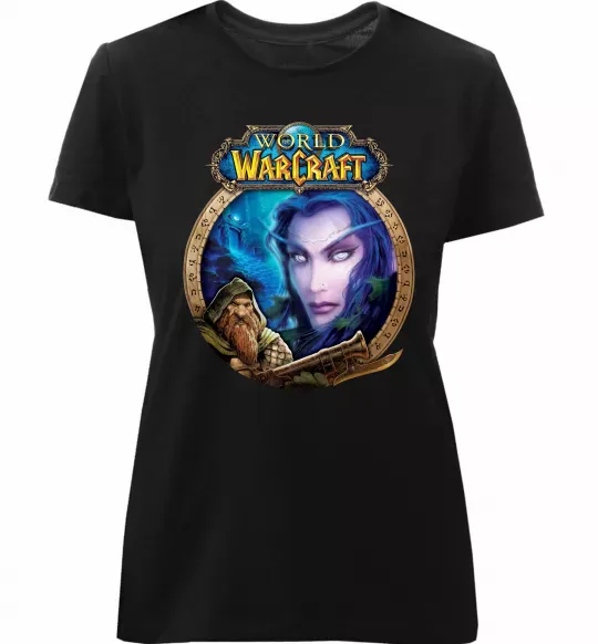 Женская премиум футболка World of WarCraft WoW Черный фото