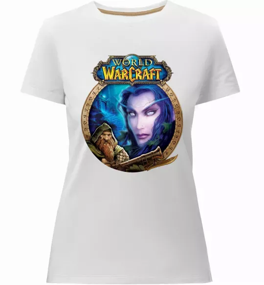 Женская премиум футболка World of WarCraft WoW Белый фото