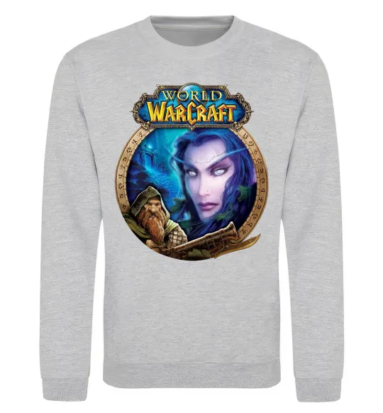 Свитшот World of WarCraft WoW Серый меланж фото