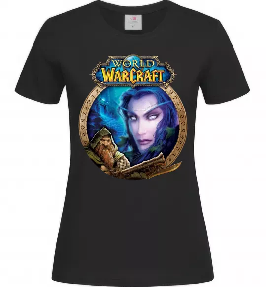 Женская футболка World of WarCraft WoW Черный фото