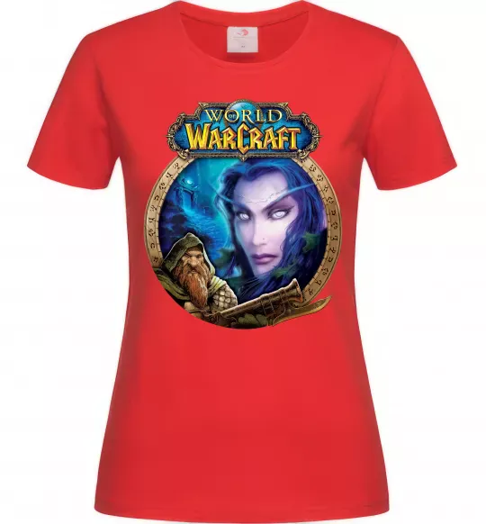 Женская футболка World of WarCraft WoW Красный фото