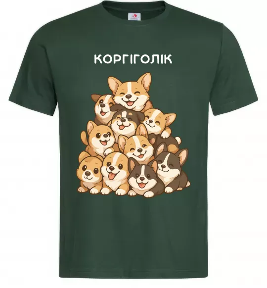Мужская футболка Коргіголік Темно-зеленый фото
