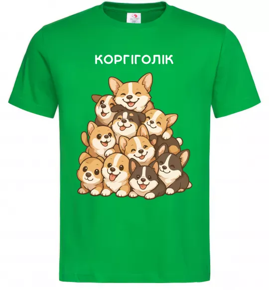 Мужская футболка Коргіголік Зеленый фото
