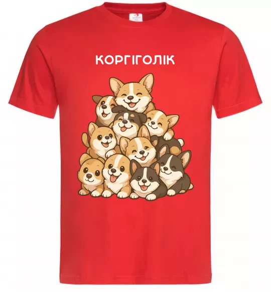 Мужская футболка Коргіголік Красный фото