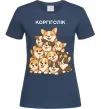 Жіноча футболка Коргіголік Темно-синій фото