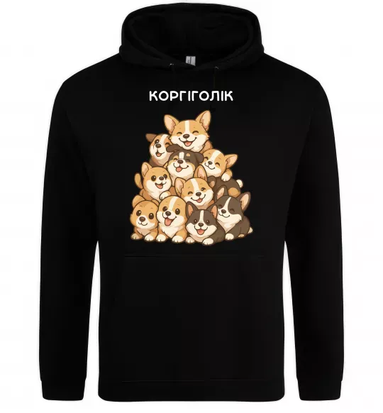 Чоловіча толстовка (худі) Коргіголік Чорний фото