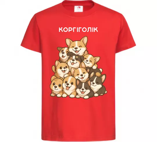 Детская футболка Коргіголік Красный фото