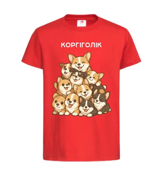 Дитяча футболка Коргіголік Червоний фото