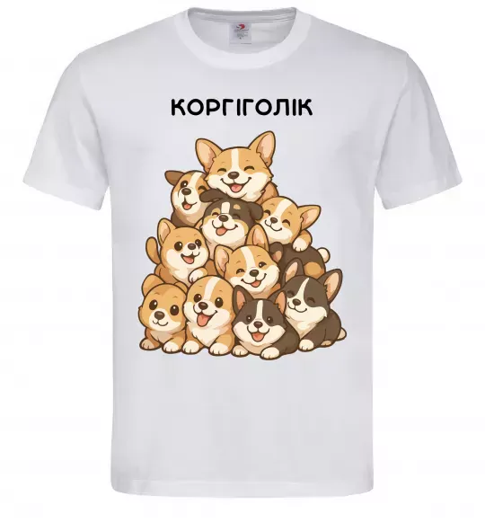 Мужская футболка Коргіголік Белый фото