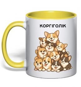 Чашка з кольоровою ручкою Коргіголік Чашка з кольоровою ручкою Коргіголік