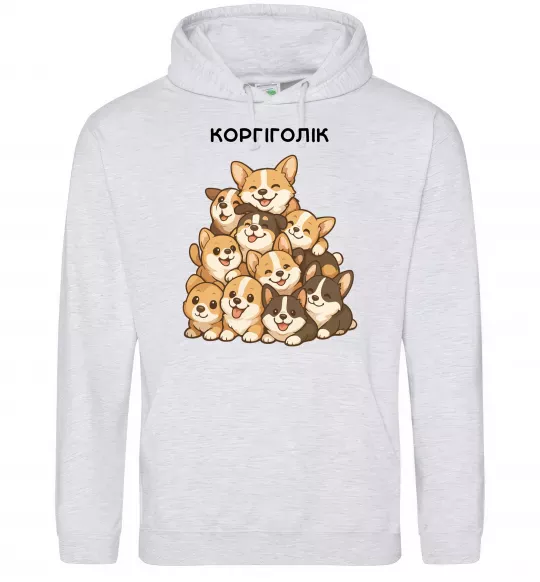 Жіноча толстовка (худі) Коргіголік Сірий меланж фото