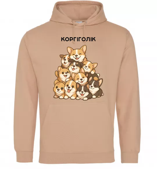 Жіноча толстовка (худі) Коргіголік Пісочний фото